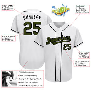 Camiseta de béisbol personalizada con botones de poliéster 100% en blanco barata de gran oferta - Product Image 5