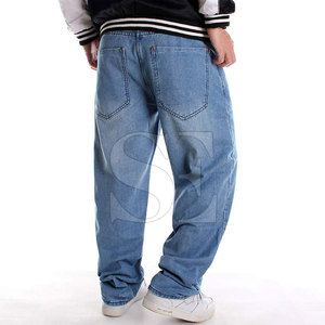 Boy <b>Jeans</b> Loose Fit Baggy High Quality Customized Fashion Pants / Custom Plain Dyed Design Your Own <b>Jeans</b> Pant for Men - Product Image 6
