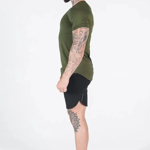 Buena calidad nuevo estilo Manga corta Streetwear hombres camiseta de gran tamaño cómodo gimnasio Fitness Wear OEM servicio hombres camiseta - Product Image 6