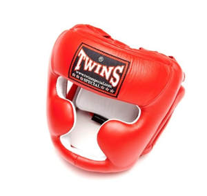 Casco de Boxeo Twins de Cuero para Muay Thai y MMA con Doble Visera y Protección para Cabeza y Barbilla - Product Image 3