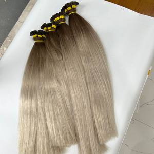 MÉLANGE BLONDE CHEVEUX RUSSES K U I V ASTUCE PLATE KÉRATINE COULEURS DE QUALITÉ SUPÉRIEURE NUANCES EXTENSIONS DE CHEVEUX HUMAINS SLAVES - Product Image 6