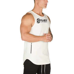 Débardeurs sans manches avec logo personnalisé pour hommes Débardeur de fitness en coton avec poche pour l'entraînement sportif Gilet d'entraînement décontracté - Product Image 5