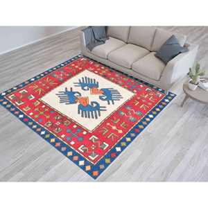 Tapis turc rouge : lavable en machine, décoration de style farmhouse, tapis doux non tissé - Product Image 5