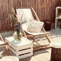 Chaises de plage pliantes de luxe pour bronzer en plein air chaises de plage en bambou naturel chaises longues de plage et de jardin