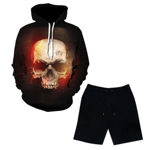 Sublimado de lana de poliéster, diseño personalizado, chándal de moda, ropa de entrenamiento deportivo, ropa informal para Fitness, conjuntos de pantalones cortos con capucha - Product Image 4