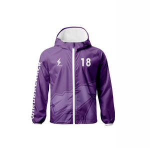 Coupe-vent coupe ajustée personnalisé OEM Vêtements d'entraînement de sport avec fermeture éclair Hauts de sport vierges unis pour hommes femmes Patchwork Nylon Sports - Product Image 1