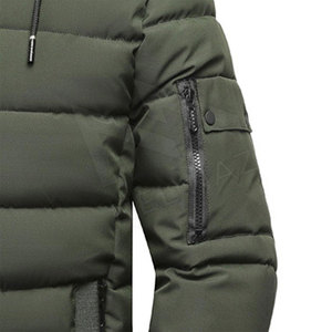Outdoor Warm <b>Long</b> Sleeve Puffer <b>Jacket</b> Winter <b>Men's</b> Hooded Waterproof High Street Fashion Custom Plus Size Stand Adults Solid - Product Image 3