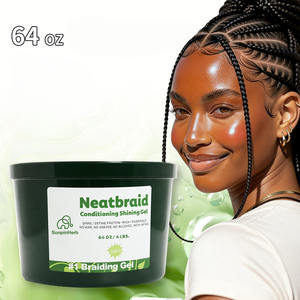 Gel Fijador para Peinados sin Alcohol de 64 oz, Gel de Alto Brillo para Fijar y Dar Forma al Cabello Negro, Marca Privada OEM ODM - Product Image 1