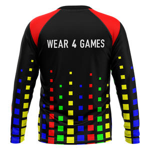 Custom <b>Men's</b> Compression Workout Top Solid Color Breathable Moisture Wicking Four Way Stretch Skinny Fit Custom Logo <b>Shirt</b> - Product Image 2