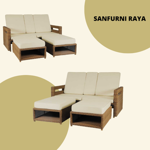 เก้าอี้อาบแดดหวายพร้อมเบาะรองนั่งสบายโซฟาพักผ่อนเฟอร์นิเจอร์โรงแรมคุณภาพสูงส่งตรงจากโรงงาน - Product Image 4