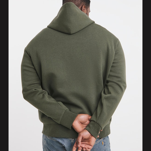 OEM Top Quality Custom Pullover Hoodie 100% Cotton <b>Thick</b> <b>Fleece</b> Embroidered Drop Shoulder Plain Blank Sweatshirts for Winter - Product Image 2