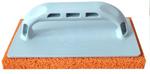 Frattazzo de Goma con Mango de Plástico, Color Naranja (Grano Grueso) cm. 10x - Product Image 1