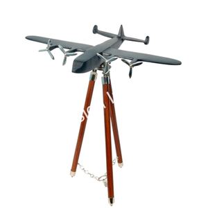 Support de sol modèle d'avion noir avec hélice fait à la main en alliage moulé sous pression métal avion métal artisanat trépied modèles d'avion support - Product Image 3