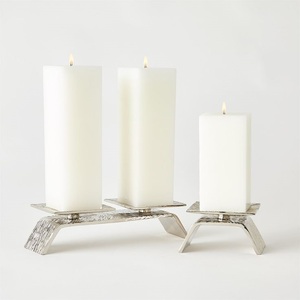 Home Decoration Metal Candle Holder Candle Stand for Lighting and <b>Set</b> Stylish Antique Finish Decorative Candle Jar Holder - Product Image 3