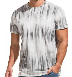 T-shirts en coton 100% pour hommes, coupe ample, imprimés, style streetwear, avec logo surdimensionné et design à épaules tombantes - Product Image 1