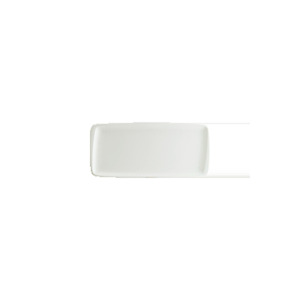 Assiette de service rectangulaire en porcelaine Bonna Iris White Moove 34x16 cm, assiette de présentation moderne pour les fêtes - Product Image 1