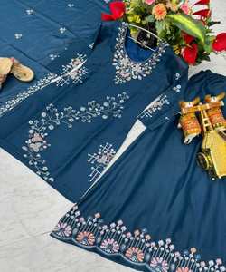 Modest Salwar Kameez algodón largo blanco pakistaní traje Boutique elegante desgaste cosido traje de tres piezas señoras ropa Formal - Product Image 5