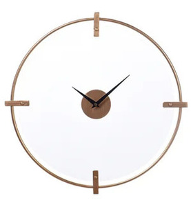 Horloge murale analogique durable au design antique avec cadre en bois, idéale pour le salon et la décoration intérieure - Product Image 4