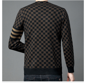 Hiver Nouveau Mens Knitted O-Neck Pullover Loose Fit Long Sleeve Casual Sweater Anti-Shrink Anti-Wrinkle Breathable 100% Polyester - Product Image 2