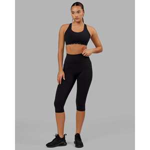 O.G. Leggings Capri Ultra High-Rise Fusion avec poches - Effet push-up respirant imprimé léopard Logo personnalisé XXL - Product Image 2