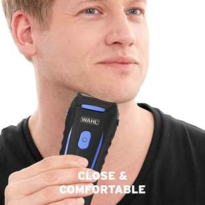 Rasoir électrique pour homme avec affichage LED, poignée en caoutchouc facile à nettoyer, étanche IPX7, grille de rechange flexible, noir et bleu, pour le rasage de la barbe - Product Image 6