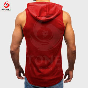 Gilet de musculation sans manches à capuche pour hommes Gilet de fitness à séchage rapide Sweat à capuche d'entraînement sportif respirant - Product Image 2