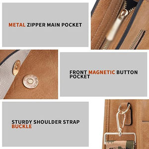 Bolsos de mano de piel auténtica al por mayor, bolsos de mano personalizados a la moda para mujer, monedero cruzado, monederos elegantes para mujer y más OEM - Product Image 5