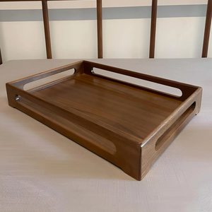 Bandeja de madera ecológica hecha a mano, decoración elegante para el hogar con detalles elegantes para servir alimentos y exhibir alimentos y aperitivos - Product Image 2
