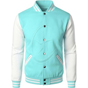 Veste coupe-vent Varsity Baseball pour homme Vestes Letterman respirantes en coton mélangé - Product Image 4