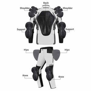 Traje Cómodo de Cuero Impermeable para Entrenamiento de Motociclismo con Rompevientos a Precio Razonable para Carreras de Motos y Autos - Product Image 2