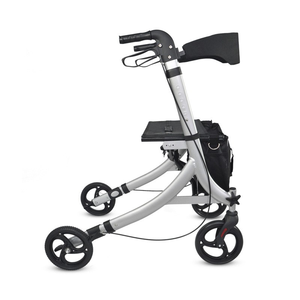 Adult <b>Rollator</b> <b>Walker</b> with Wheelchair Function & Shopping Basket Foldable Metal Mobility Walking Aid Home Care & Rehabilitation - Product Image 2