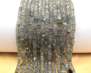 Handmade <b>Heishi</b> Shape <b>Beads</b> Strands Natural Labradorite Gemstone Jewelry Making Components Gift for Her - Product Image 3