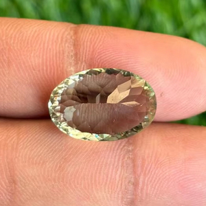 Fabricante directo de la India, amatista verde Natural, corte Concav, piedra preciosa ovalada pulida para la fabricación de joyas, piedra preciosa suelta cortada Concav - Product Image 4