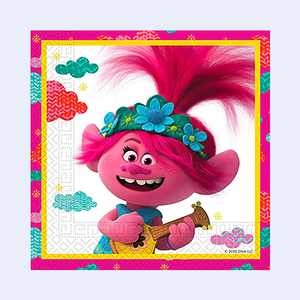 Servilletas de Fiesta de Trolls 33X33Cm 20 Piezas por Bolsa Para Celebraciones - Product Image 1