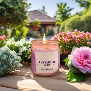 Bougie parfumée à la lavande arôme relaxant éclairage décoratif idéal pour chambre salle de bain bureau salon de l'inde - Product Image 1