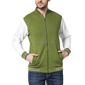 Blouson universitaire en molleton 100 % coton MCAVJ-76, personnalisable en gros avec broderie sur le devant, pour équipes scolaires, respirant - Product Image 4