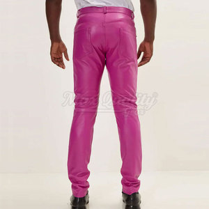 Dernier design, service OEM, pantalon décontracté en toile et cuir pour homme, confortable, respirant, imperméable, qualité supérieure, effet délavé - Product Image 5