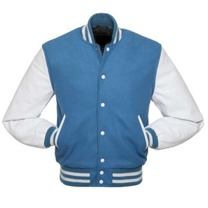 Veste universitaire en laine et polyester 100% pour homme, sur mesure, vente en gros, streetwear de luxe, patchwork, lettre sur le devant, bomber, OEM, haute qualité - Product Image 1