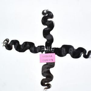 วิกต่อผมมนุษย์สำหรับผู้หญิงที่ไม่ผ่านกระบวนการทางเคมีไม่ผ่านการแปรรูปทำเคมีสีดำธรรมชาติ - Product Image 2