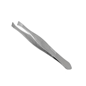 Pinzas para cejas de acero inoxidable inclinadas y puntiagudas para uso personal y de salón - Product Image 2