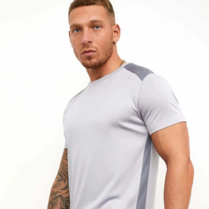 GYM ACTIVE Custom Men's Oversized Polyester Breathable <b>Knitted</b> Solid Pattern Casual Summer 2-Piece Lounge Wear T-Shirt <b>Set</b> - Product Image 6