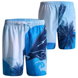 Shorts d'été décontractés pour hommes, personnalisables OEM, respirants, imprimés, à motif uni, 100 % polyester, écologiques, séchage rapide, marque privée - Product Image 1