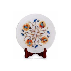 Plaque de marbre blanc, Plaque de marbre incrustée - Product Image 1