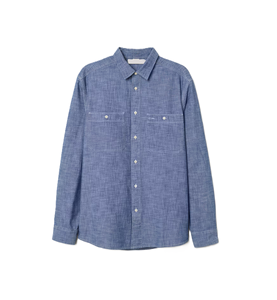 Camisa vaquera azul personalizada para mujer, la mejor opción, camisa no elástica, multicolor y tallas con cuello vuelto, fabricada en Bangladesh - Product Image 4