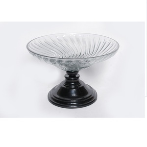 Produit le plus vendu : Service à gâteau en verre avec support design pour la décoration de table de fête d'anniversaire, support à fruits - Product Image 4