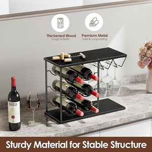 Countertop Storage Wine Rack Bottle Holder <b>Freestanding</b> Storage for Kitchen Bar Cabinet Elegant for Champagne Bottle Display - Product Image 5
