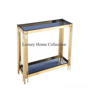 Fancy Design Metal <b>Console</b> <b>Table</b> <b>Gold</b> Color Shiny Polished Handcrafted Wall Side <b>Table</b> Unique Stylish Home Furniture Supplies - Product Image 3