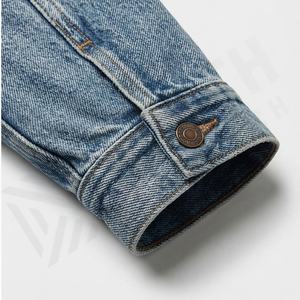 Veste en jean décontractée personnalisée pour hommes, grandes tailles, 100% coton, option logo sur le devant, respirante, veste d'hiver - Product Image 4