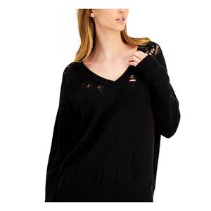 Cardigan da Donna a Maniche Lunghe con Scollo a V Bar III Nero XXL Traspirante e alla Moda per Autunno e Inverno Stile Casual con Logo Frontale - Product Image 3