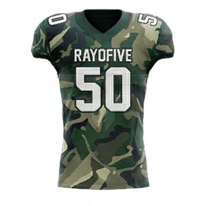 Ensemble de maillot et short de football américain respirant personnalisé de qualité supérieure pour les équipes, uniforme avec accessoires, 100% polyester - Product Image 3